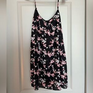 Black Floral Slip Dress